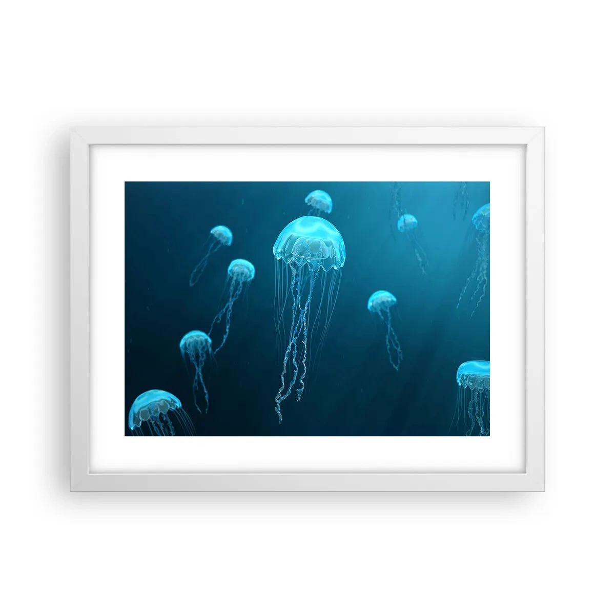 Poster in einem weißen Rahmen - Ozeantanz - 40x30 cm