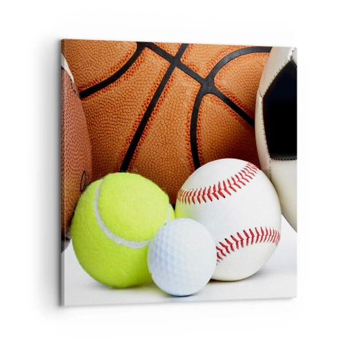 Bild auf Leinwand - Leinwandbild - Fußball verbindet uns! - 60x60 cm