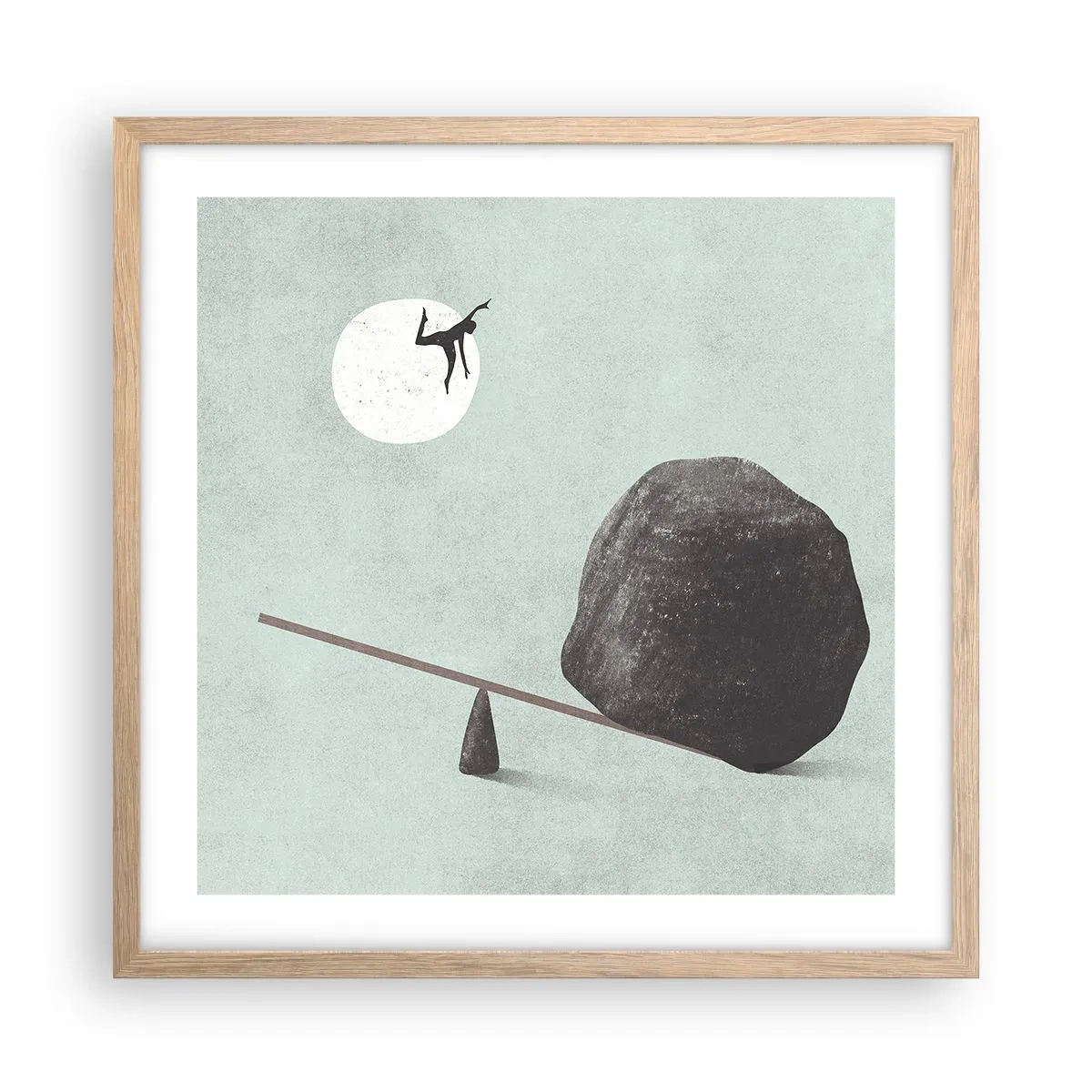 Poster in einem Rahmen aus heller Eiche - Erfüllte Träume - 50x50 cm
