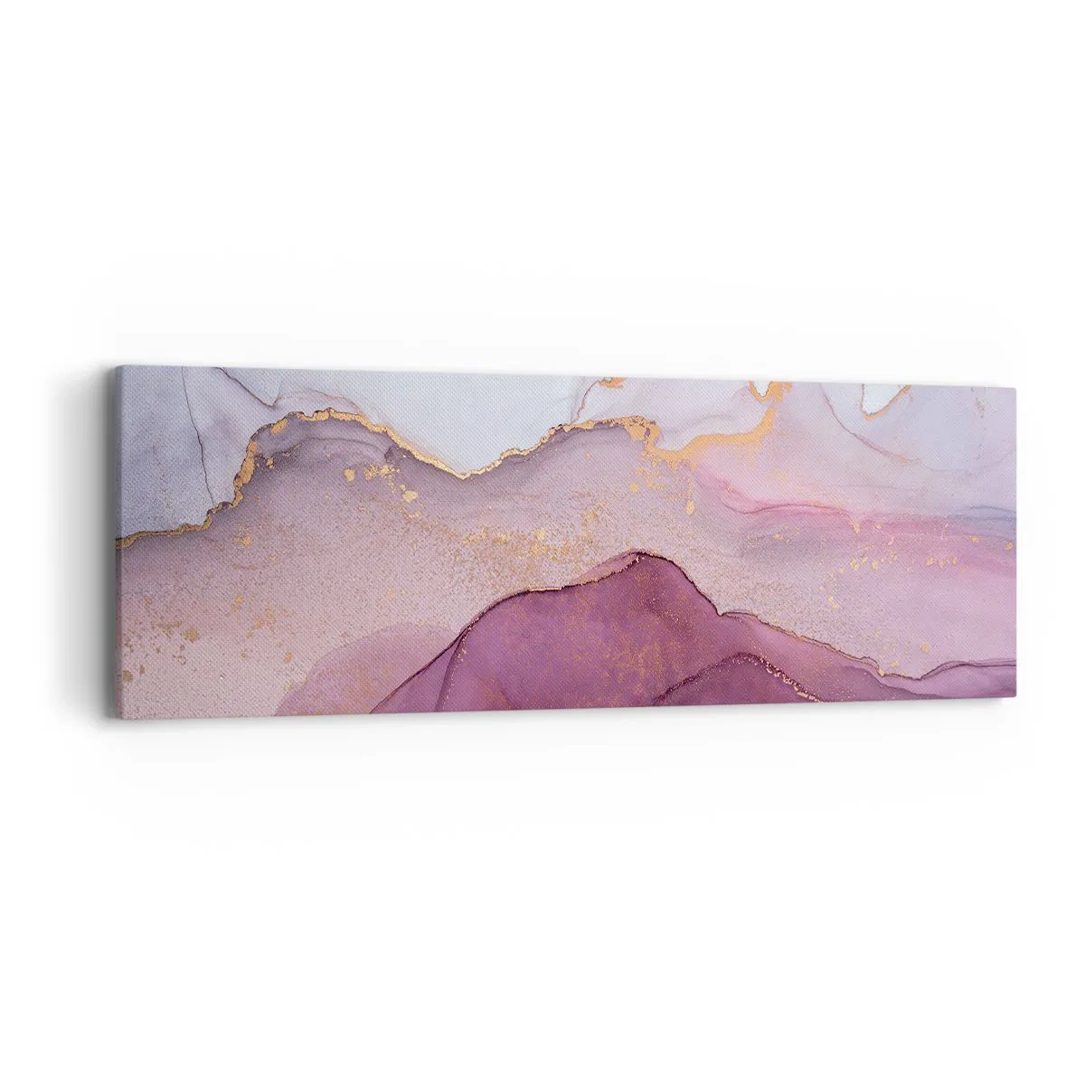 Bild auf Leinwand - Leinwandbild - Violett und lila Wellen - 90x30 cm