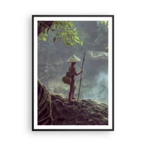 Poster in einem schwarzem Rahmen - Befreundet mit der Natur - 70x100 cm