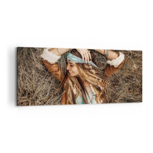 Bild auf Leinwand - Leinwandbild - Auf dem Weg in den Sommer der Liebe - 100x40 cm