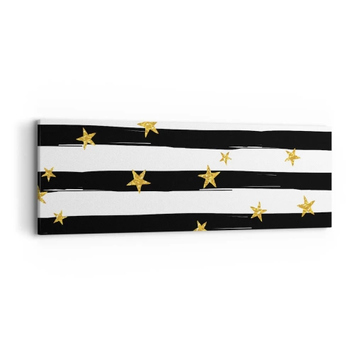 Bild auf Leinwand - Leinwandbild - Wir wurden alle unter einem glücklichen Stern geboren - 90x30 cm