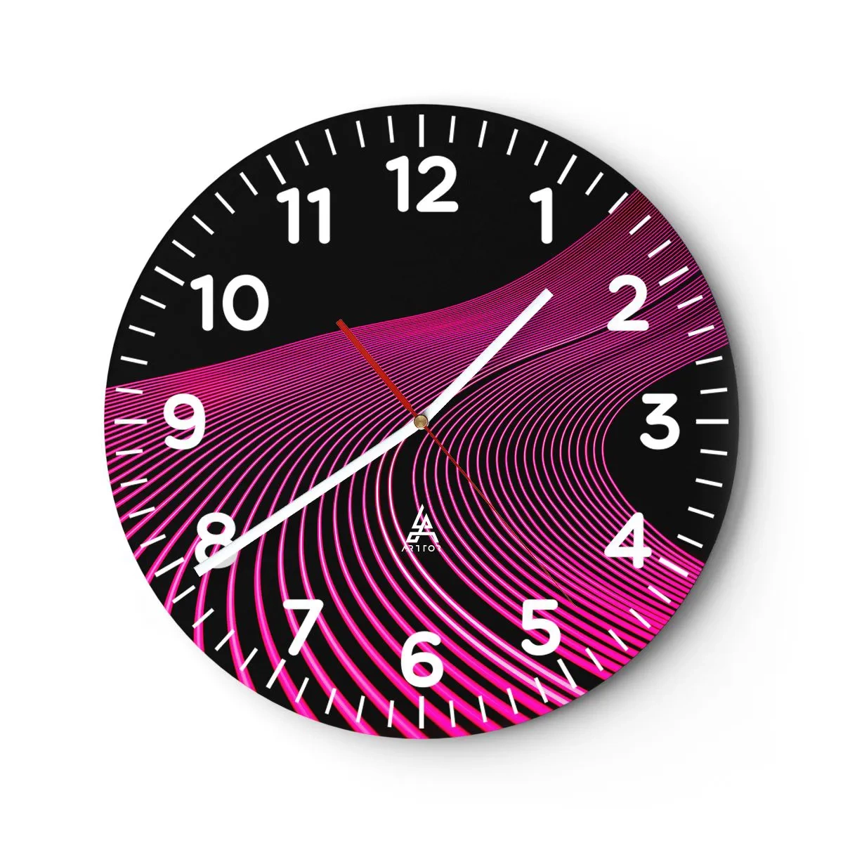 Wanduhr - Glasuhr - Allee des Lichts - 40x40 cm