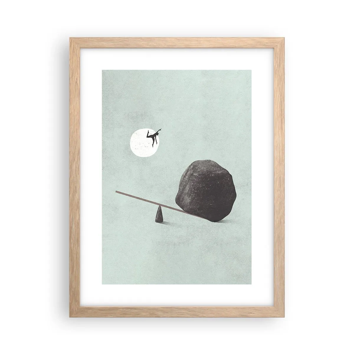 Poster in einem Rahmen aus heller Eiche - Erfüllte Träume - 30x40 cm