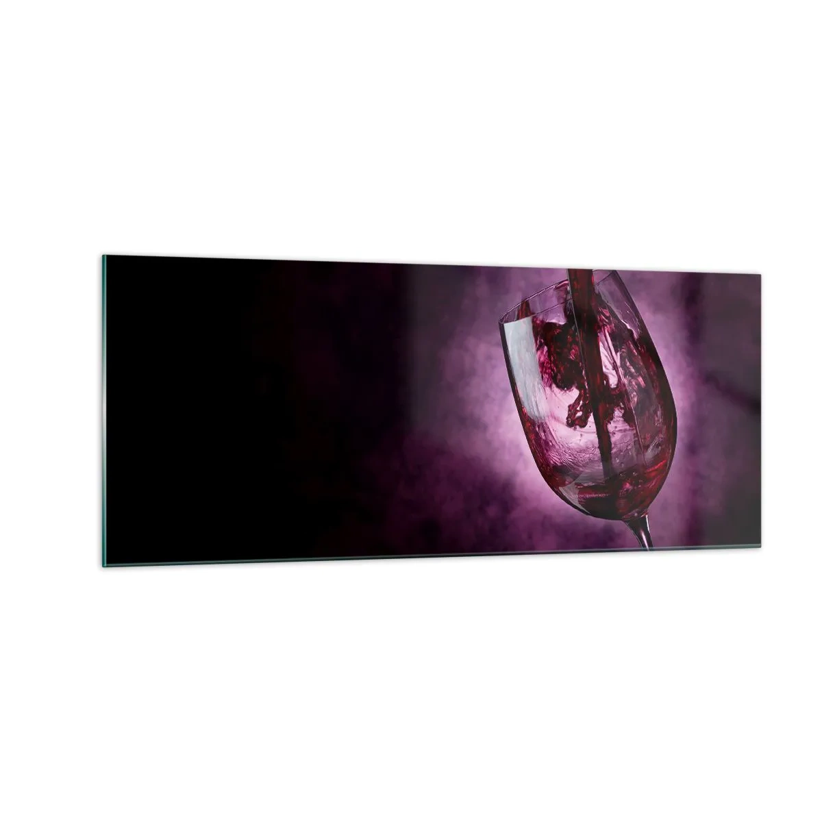 Glasbild - Bild auf glas - Scharlachrot? Karminrot? Nein, Rubin. - 100x40 cm