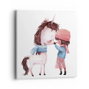 Bild auf Leinwand - Leinwandbild - Ein Wintermärchen - 40x40 cm