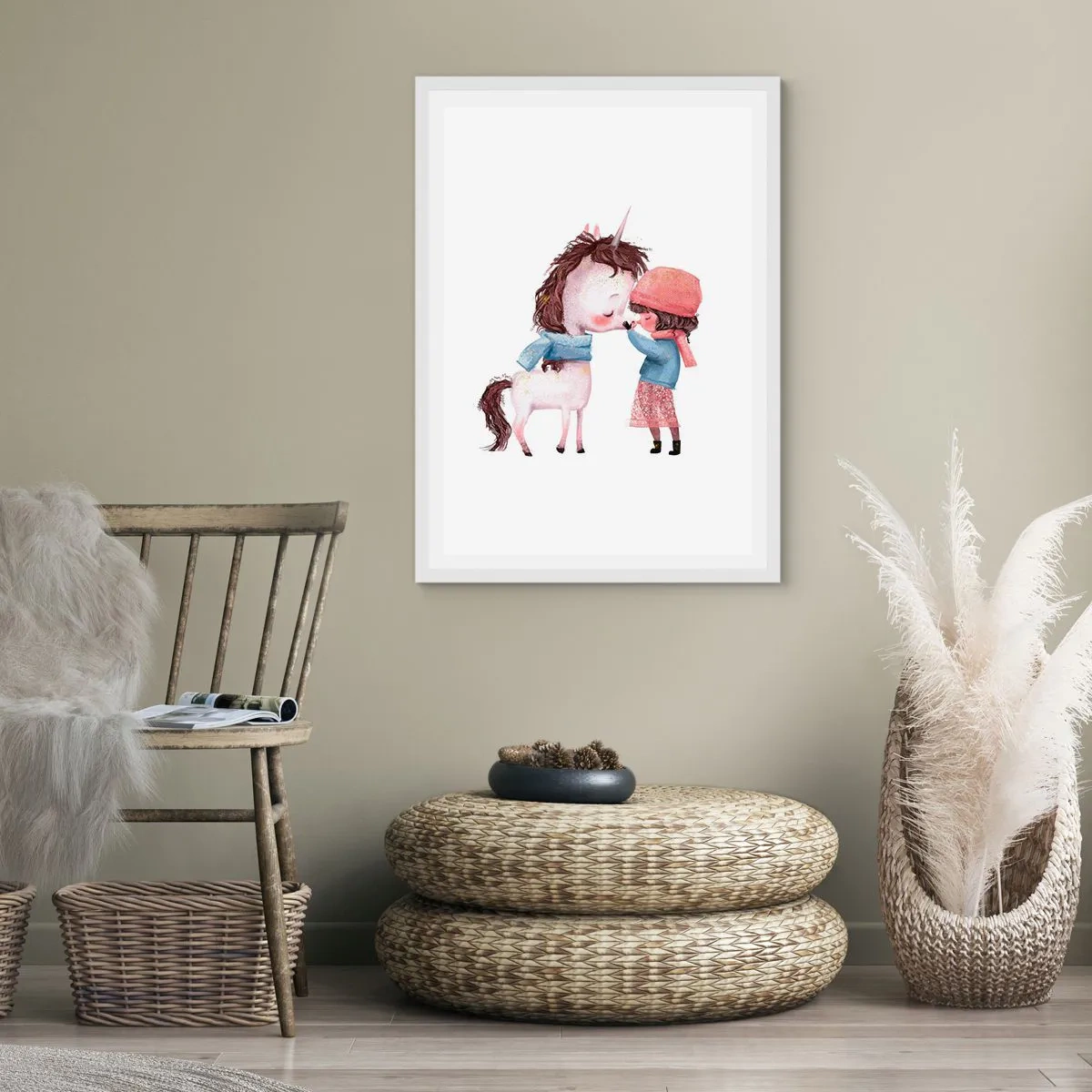 Poster in einem weißen Rahmen - Ein Wintermärchen - 40x50 cm