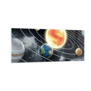 Glasbild - Bild auf glas - Kosmischer Tanz - 100x40 cm