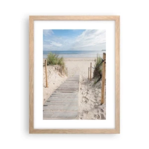 Poster in einem Rahmen aus heller Eiche - Bis zum Horizont - 30x40 cm