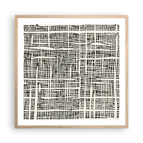 Poster in einem Rahmen aus heller Eiche - Gewebte Komposition - 60x60 cm