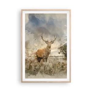 Poster in einem Rahmen aus heller Eiche - Würde – Stärke – Würde - 61x91 cm