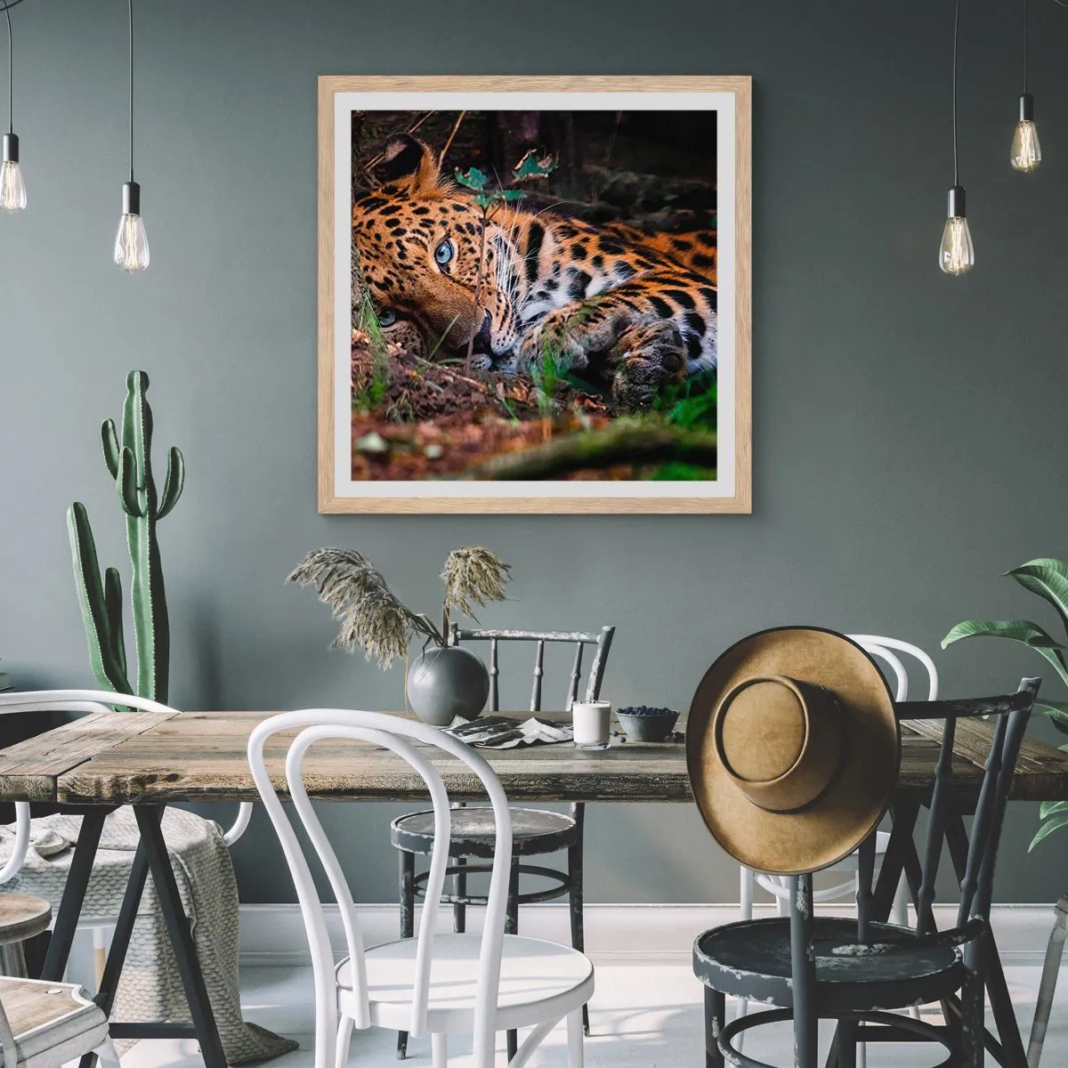 Poster in einem Rahmen aus heller Eiche - Vertrau mir - 30x30 cm