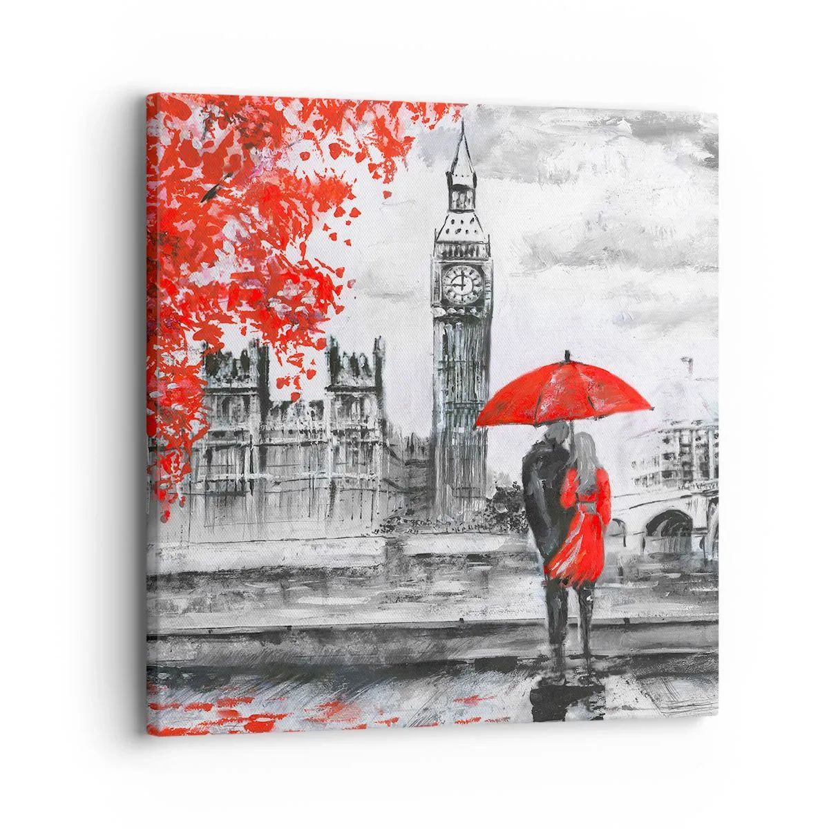 Bild auf Leinwand - Leinwandbild - Verliebt in London - 30x30 cm