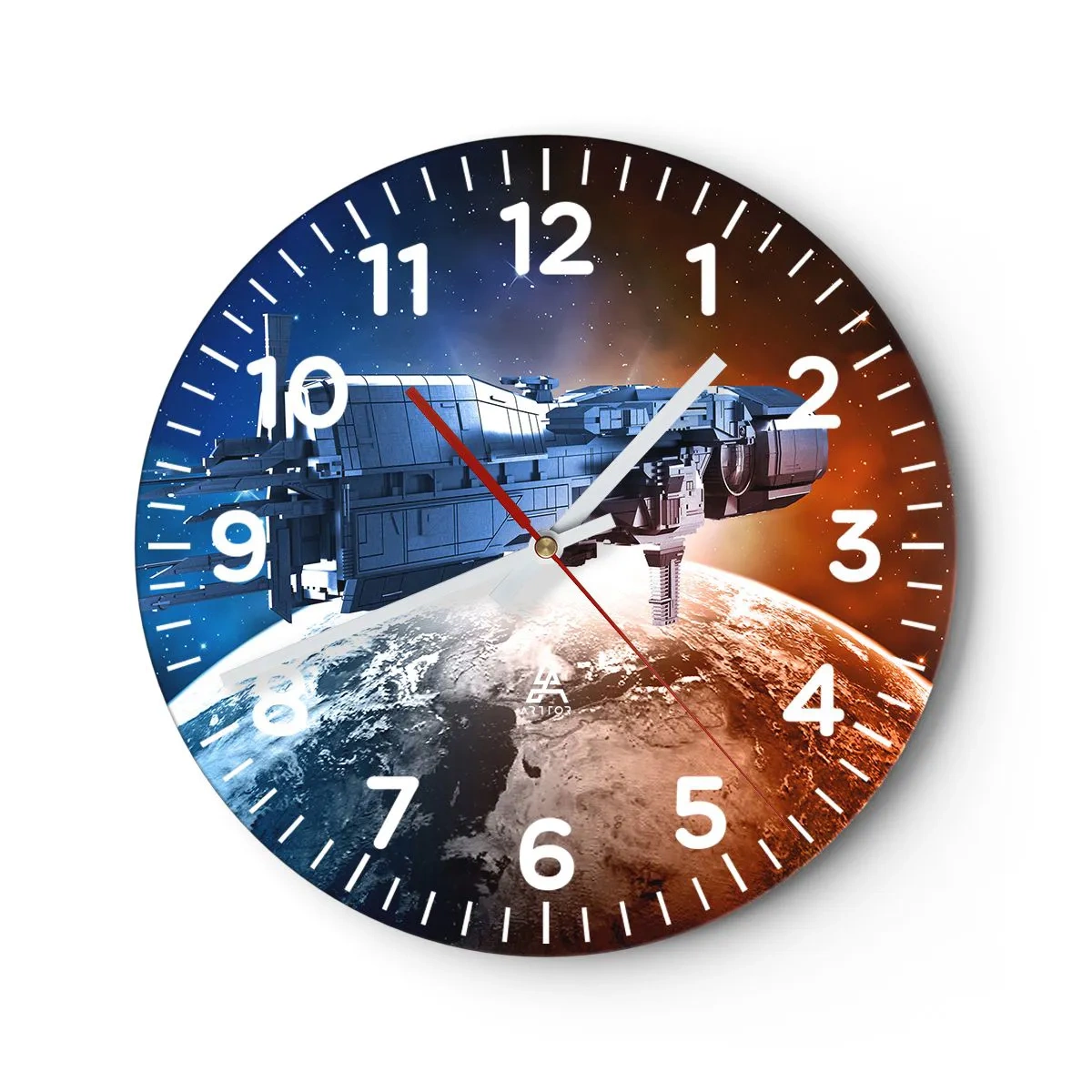 Wanduhr - Glasuhr - Ein aufmerksamer Beobachter - 40x40 cm