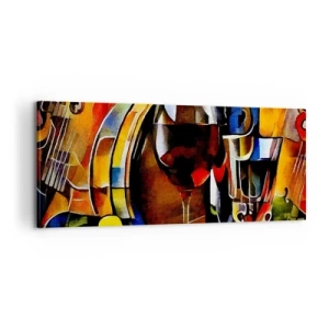 Bild auf Leinwand - Leinwandbild - Und die Welt nimmt Farben an - 100x40 cm