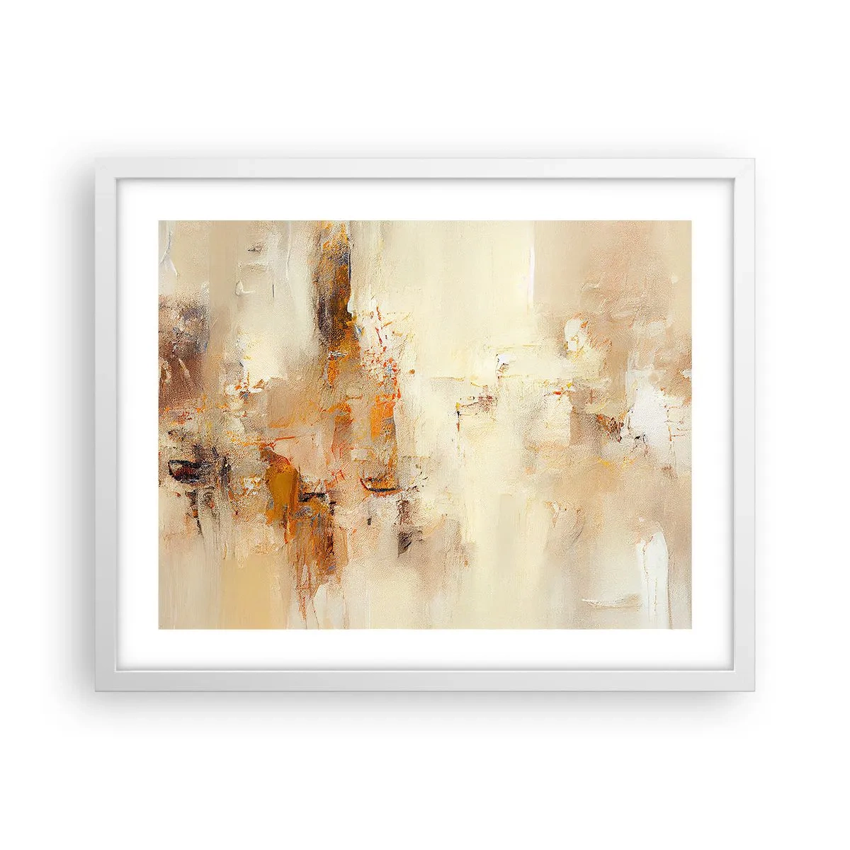 Poster in einem weißen Rahmen - Seele aus Bernstein - 50x40 cm