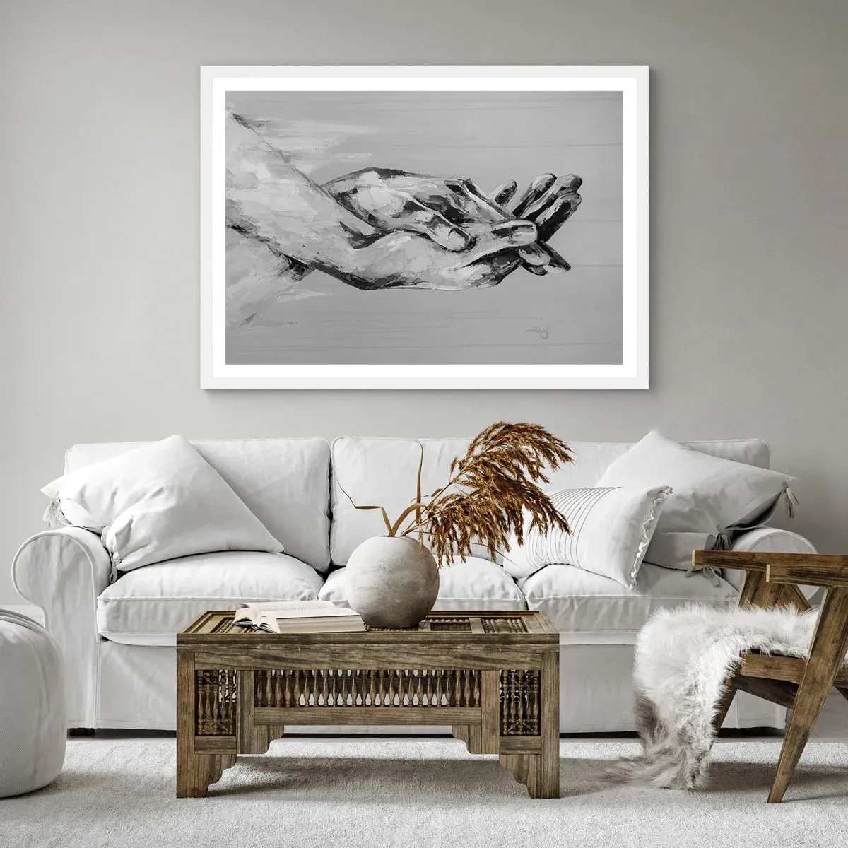 Poster in einem weißen Rahmen - Anfang… - 91x61 cm