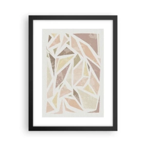 Poster in einem schwarzem Rahmen - Buntglas-Komposition - 30x40 cm