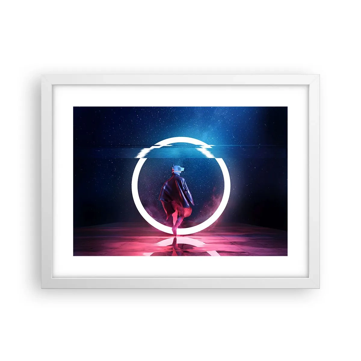 Poster in einem weißen Rahmen - Zwischen den Welten - 40x30 cm