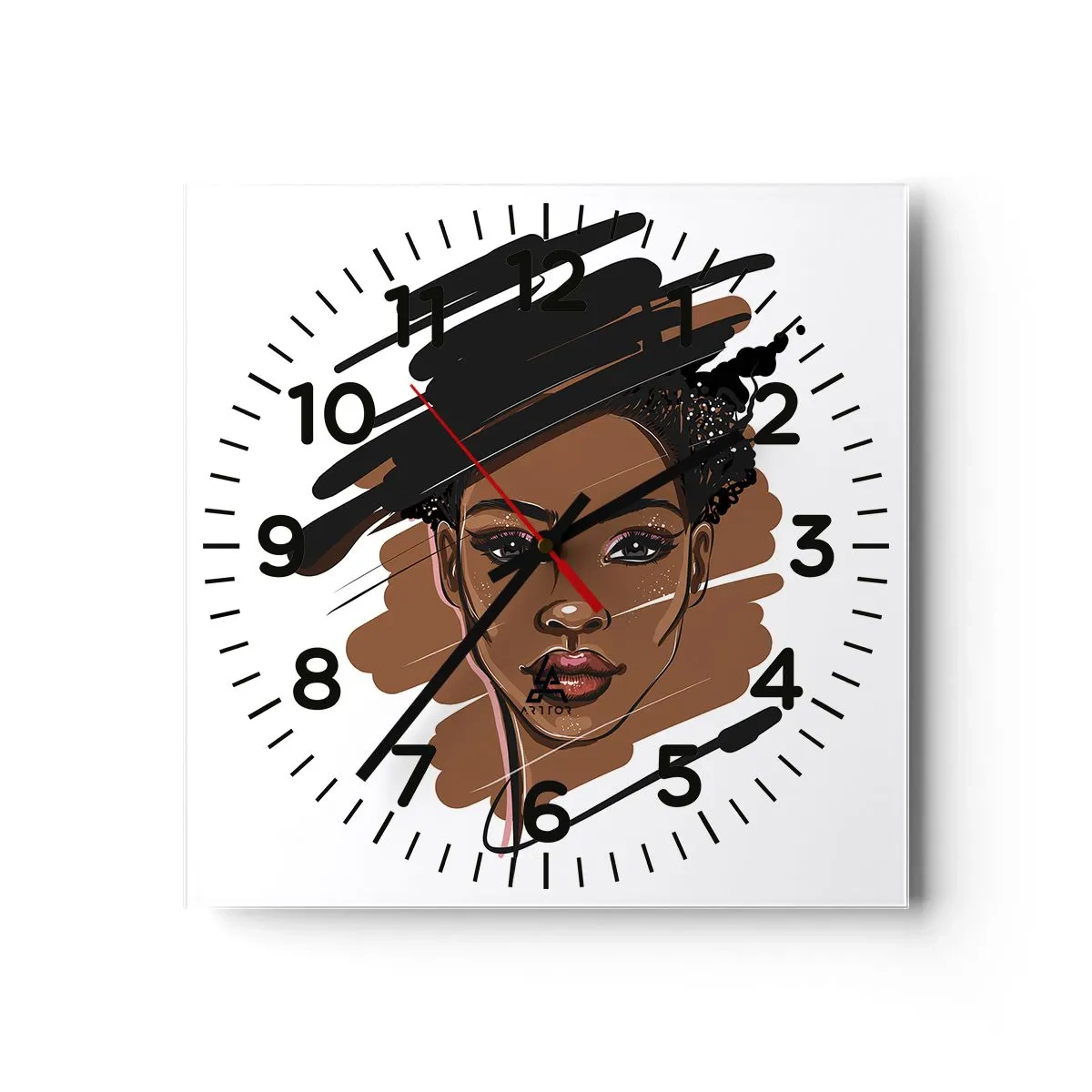 Wanduhr - Glasuhr - Süß wie Schokolade - 30x30 cm