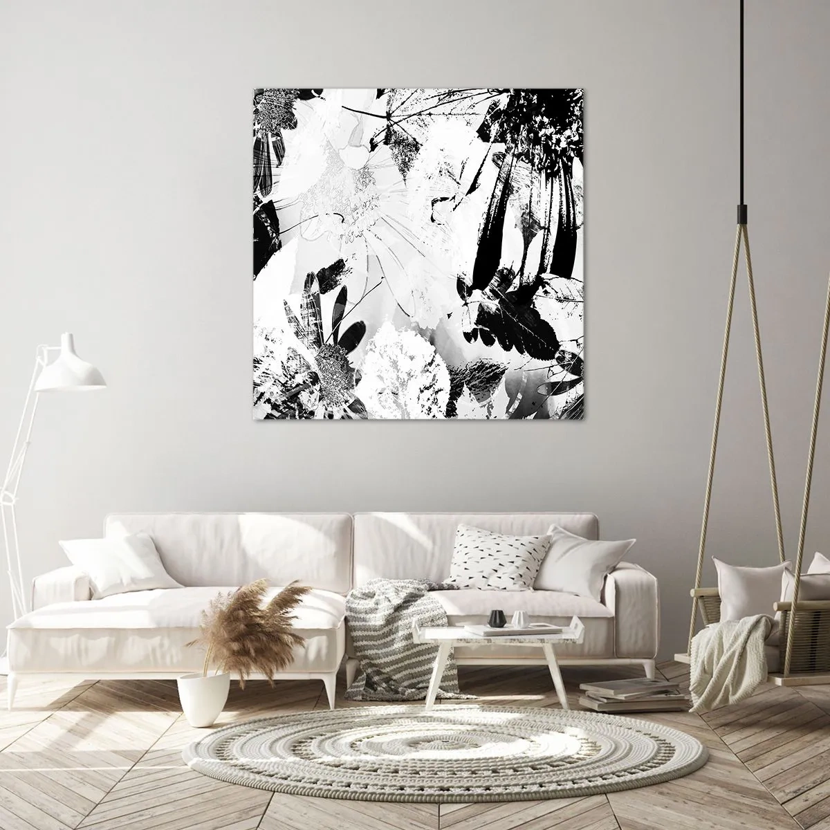 Bild auf Leinwand - Leinwandbild - Herbst negativ - 70x70 cm