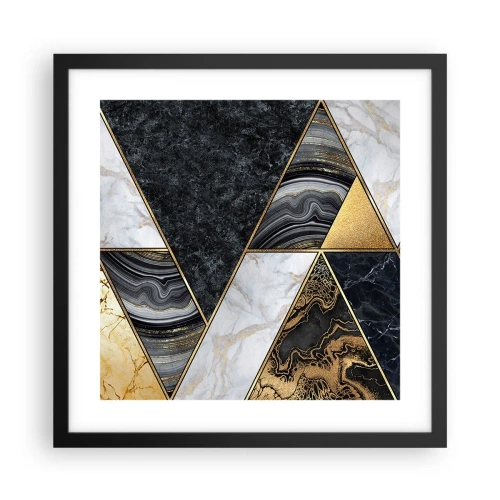 Poster in einem schwarzem Rahmen - Stein um Stein - 40x40 cm