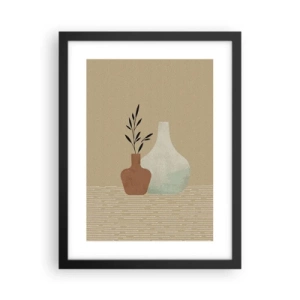 Poster in einem schwarzem Rahmen - Vase und ihre Idee - 30x40 cm