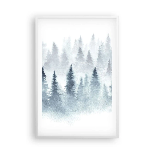 Poster in einem weißen Rahmen - In Nebel gehüllt - 61x91 cm