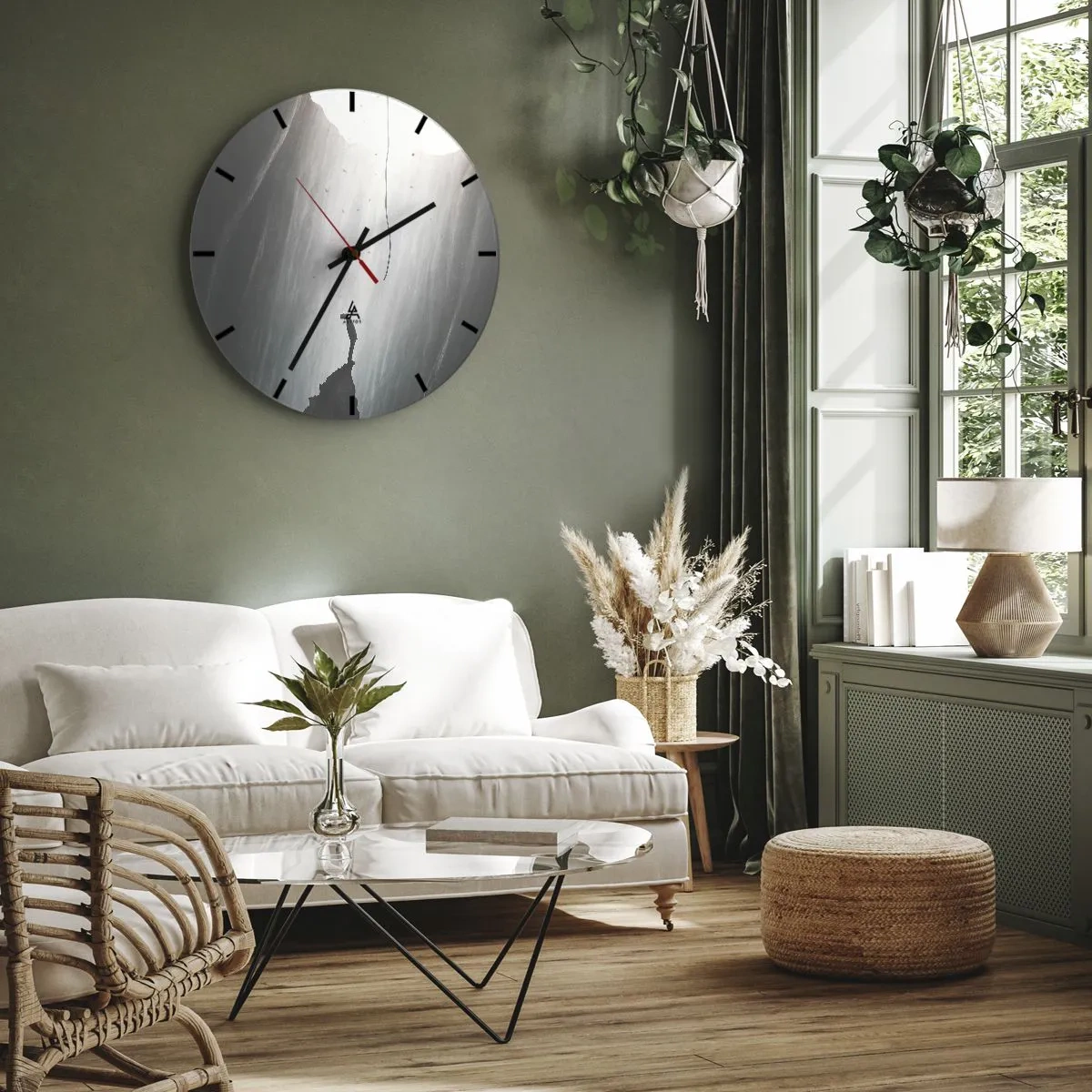 Wanduhr - Glasuhr - Es gibt immer einen Ausweg - 30x30 cm