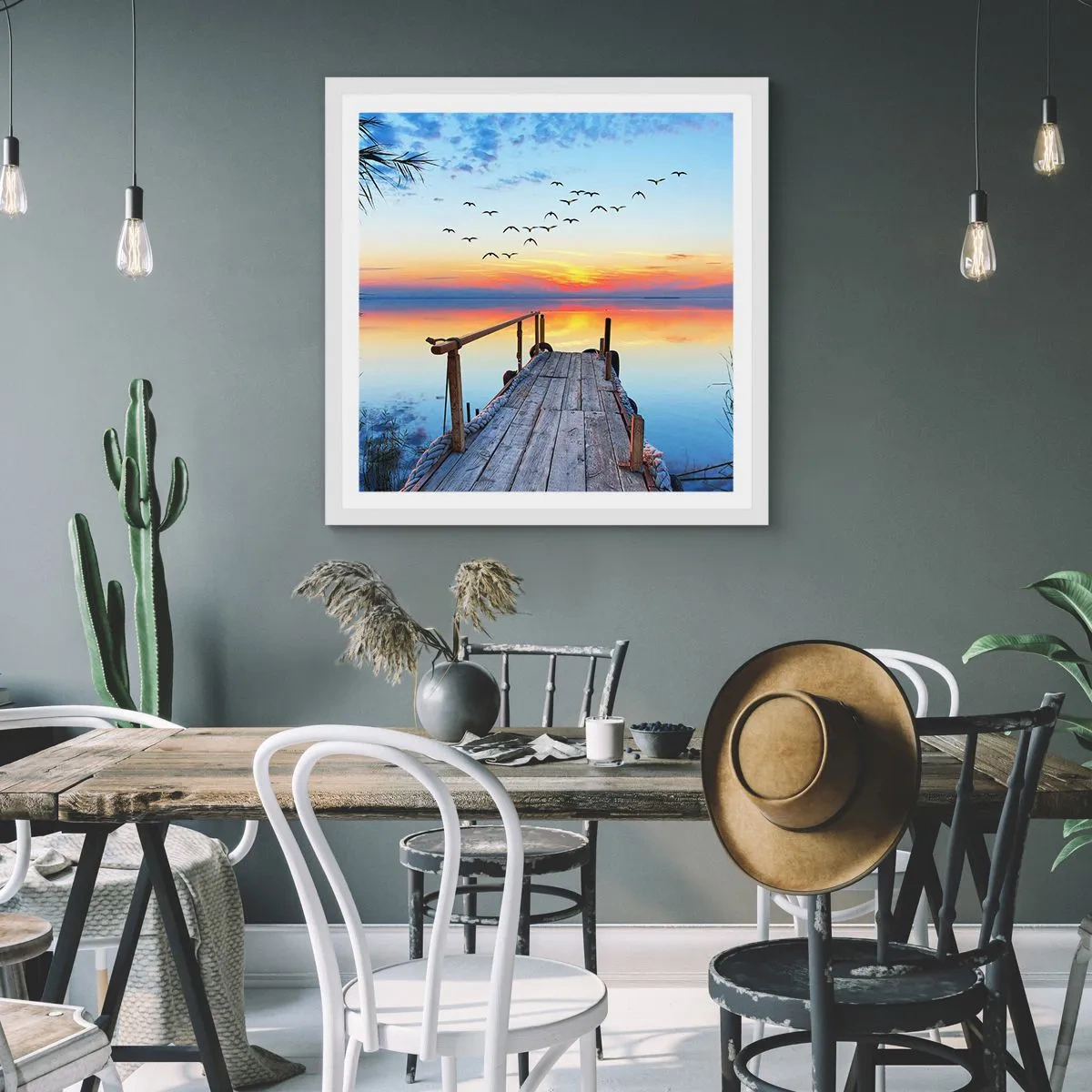 Poster in einem weißen Rahmen - Es ist Zeit, zurückzukehren ... - 40x40 cm