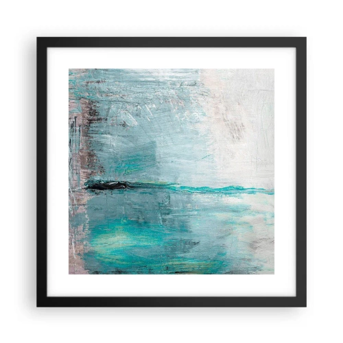 Poster in einem schwarzem Rahmen - Horizontal in Blau - 40x40 cm