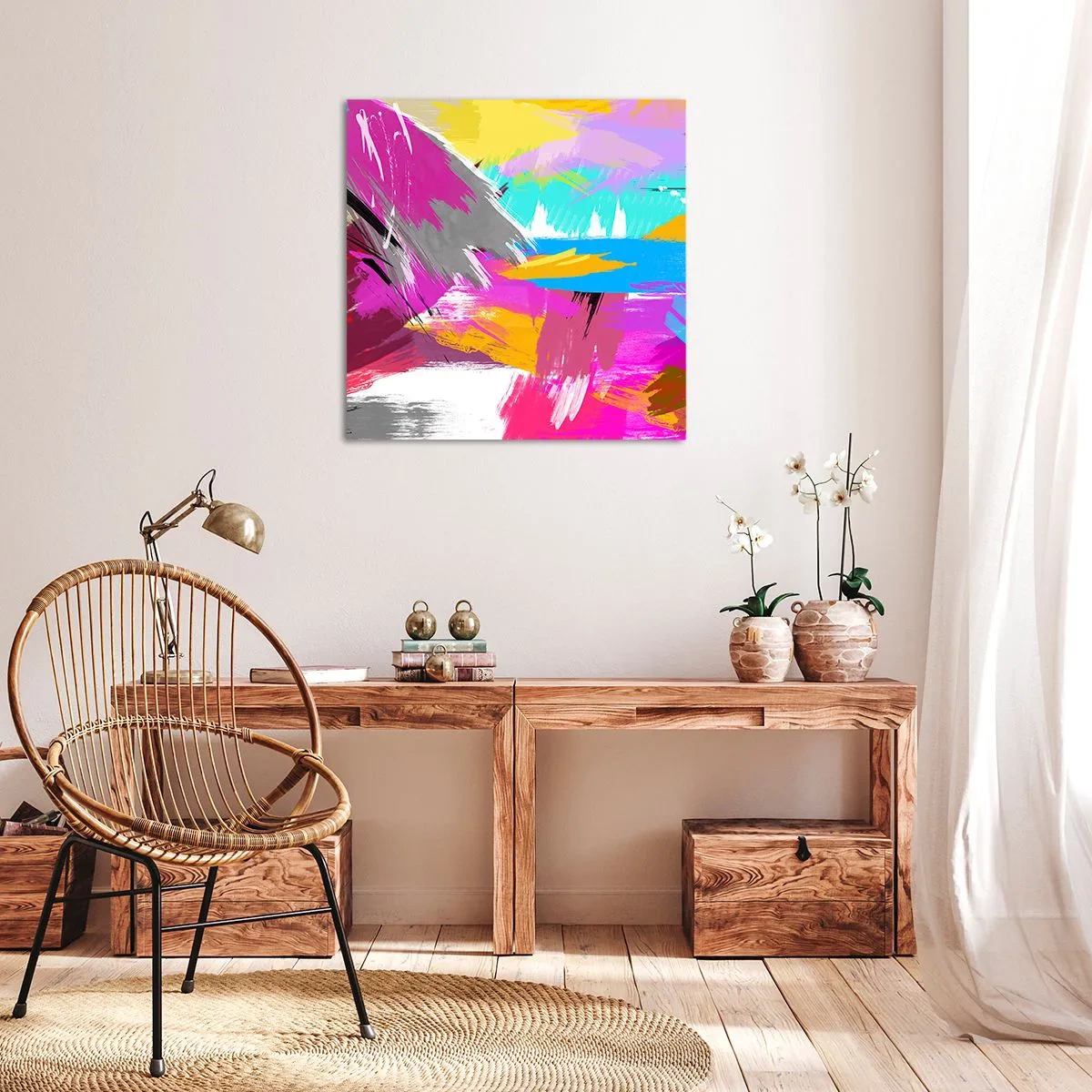 Bild auf Leinwand - Leinwandbild - Und nochmal und nochmal und nochmal wieder - 60x60 cm