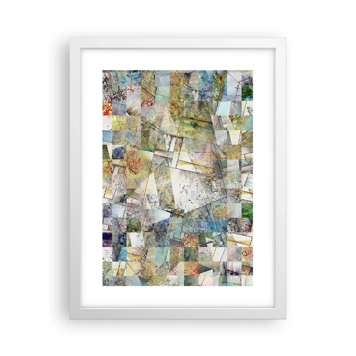 Poster in einem weißen Rahmen - Geometrische Mischung - 30x40 cm