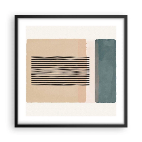 Poster in einem schwarzem Rahmen - Alles ist in Ordnung - 50x50 cm