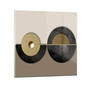 Glasbild - Bild auf glas - Variationen rund um den Kreis - 60x60 cm