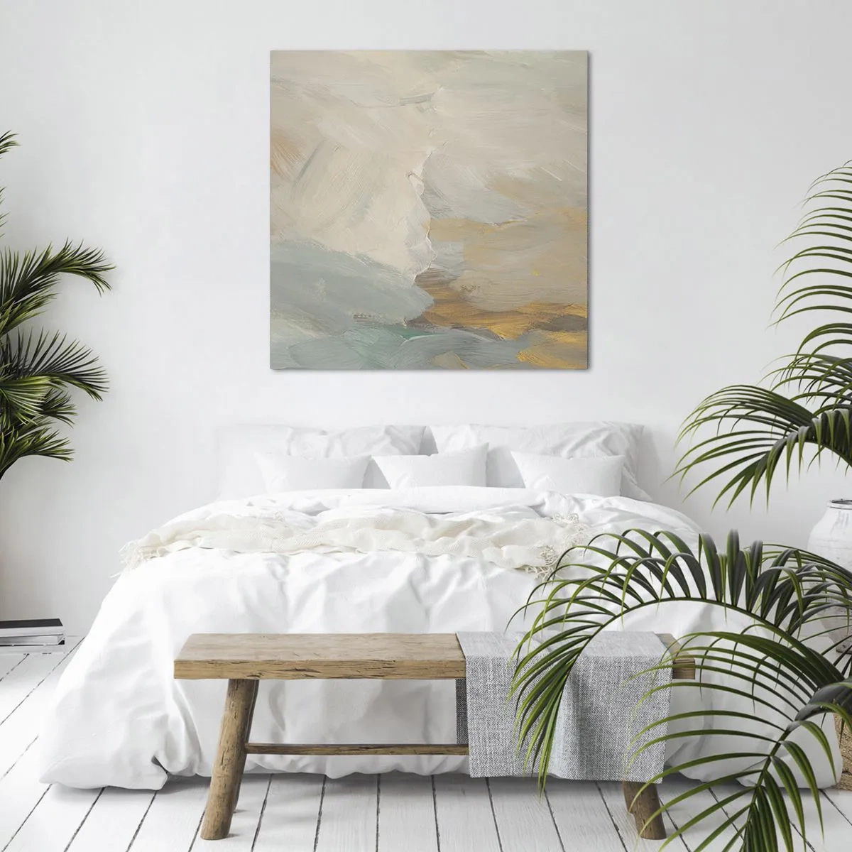Bild auf Leinwand - Leinwandbild - Abstraktion – das Land der Sanftheit - 40x40 cm
