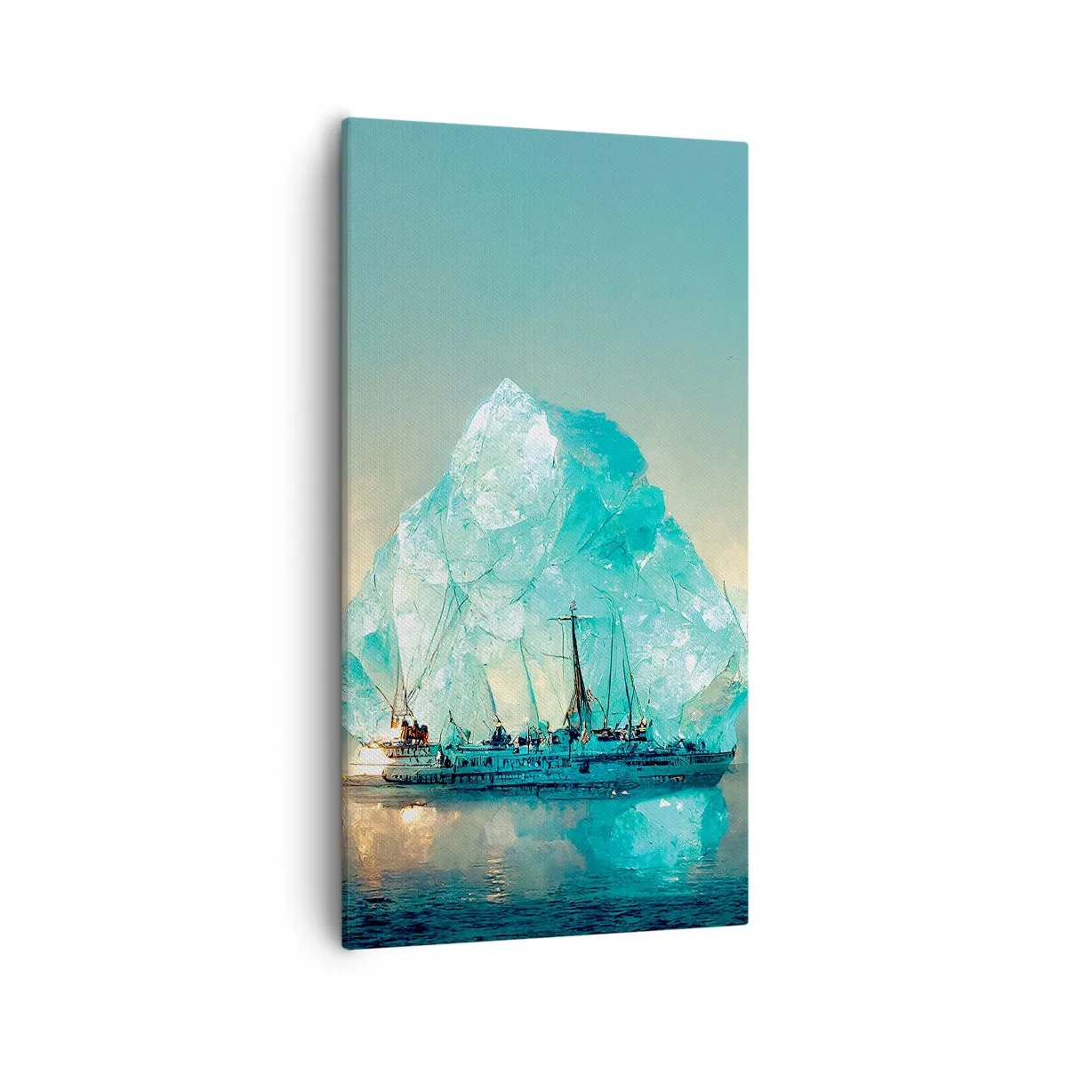 Bild auf Leinwand - Leinwandbild - Arktischer Diamant - 55x100 cm