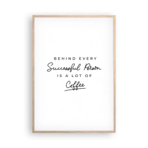 Poster in einem Rahmen aus heller Eiche - Erfolgsgeheimnis - 70x100 cm