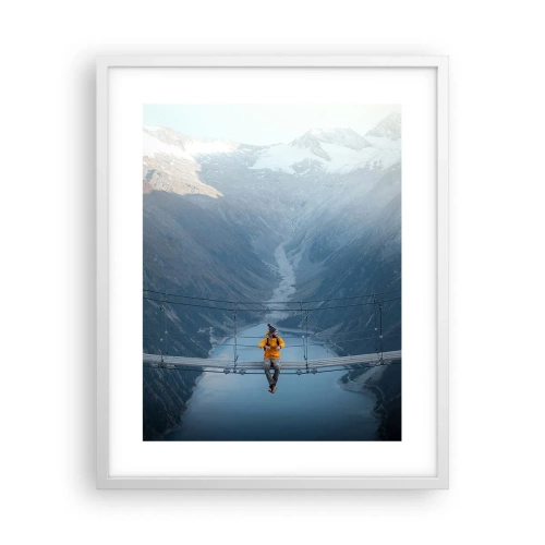 Poster in einem weißen Rahmen - Entzückt in der Schwebe - 40x50 cm