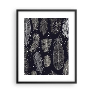 Poster in einem schwarzem Rahmen - Gefiederte Spitze - 40x50 cm