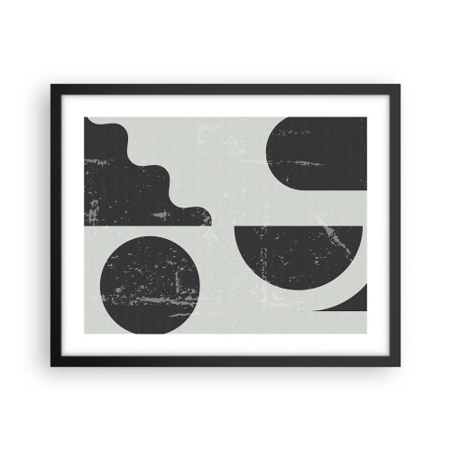 Poster in einem schwarzem Rahmen - Komposition oben und unten - 50x40 cm