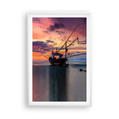 Poster in einem weißen Rahmen - Exotischer Abend - 61x91 cm