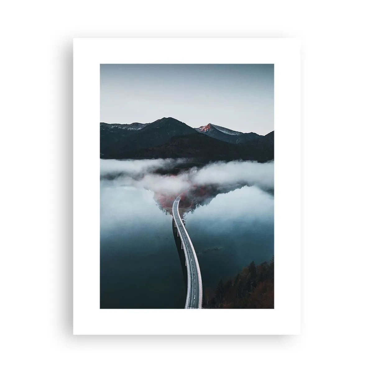 Poster - Über Wasser so glatt wie ein Spiegel - 30x40 cm