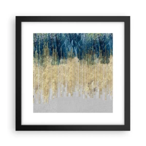 Poster in einem schwarzem Rahmen - Vergoldete Grenze - 30x30 cm