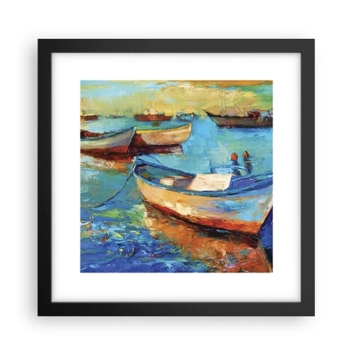 Poster in einem schwarzem Rahmen - In der südlichen Bucht - 30x30 cm