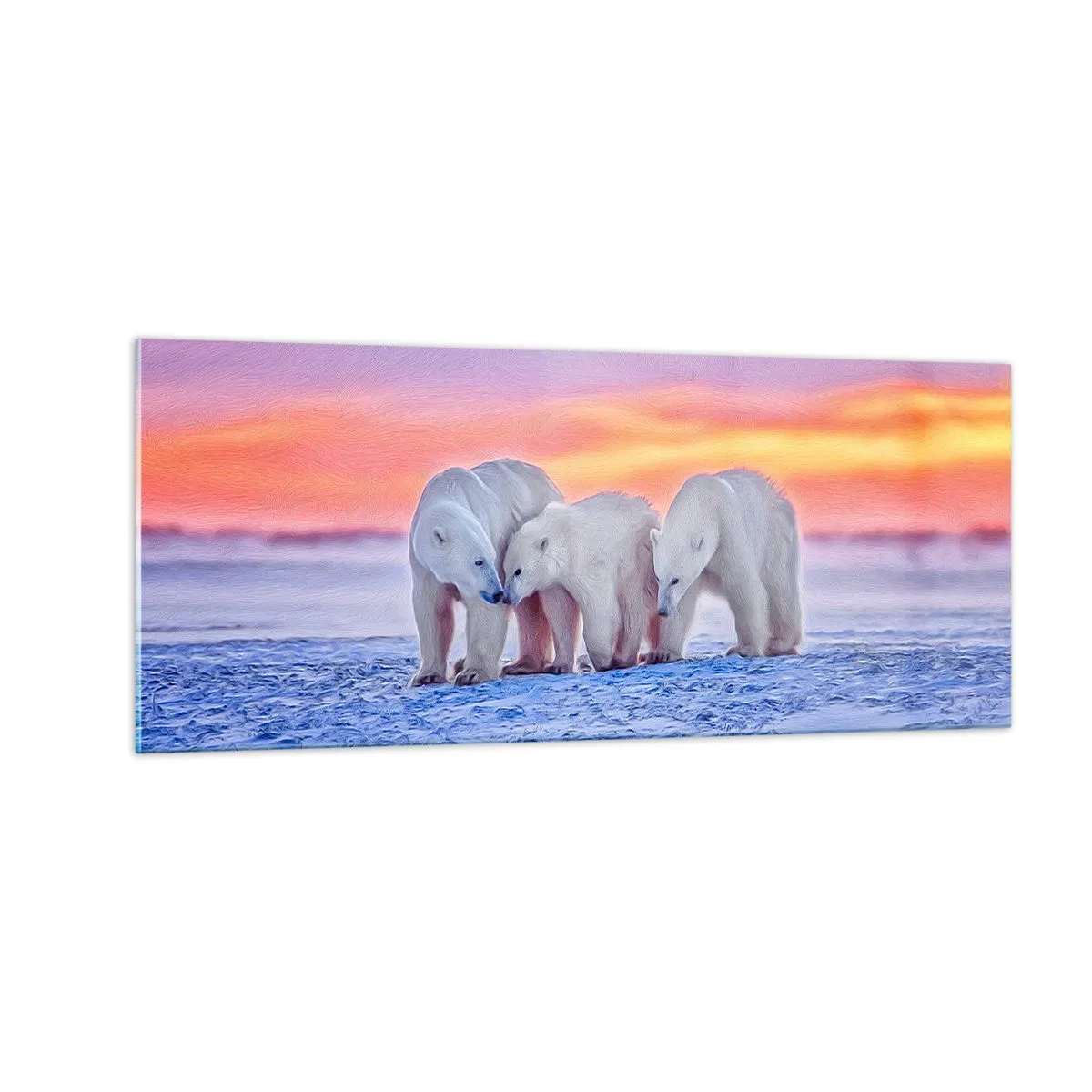 Glasbild - Bild auf glas - Familienwärme ist genug - 100x40 cm