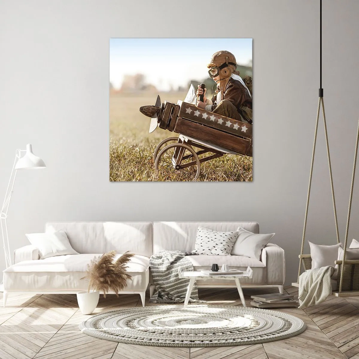 Bild auf Leinwand - Leinwandbild - Start in Richtung eines Traums - 40x40 cm