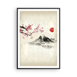 Poster in einem schwarzem Rahmen - Liebe Japan - 70x100 cm