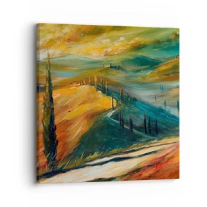 Bild auf Leinwand - Leinwandbild - Toskanische Landschaft - 30x30 cm